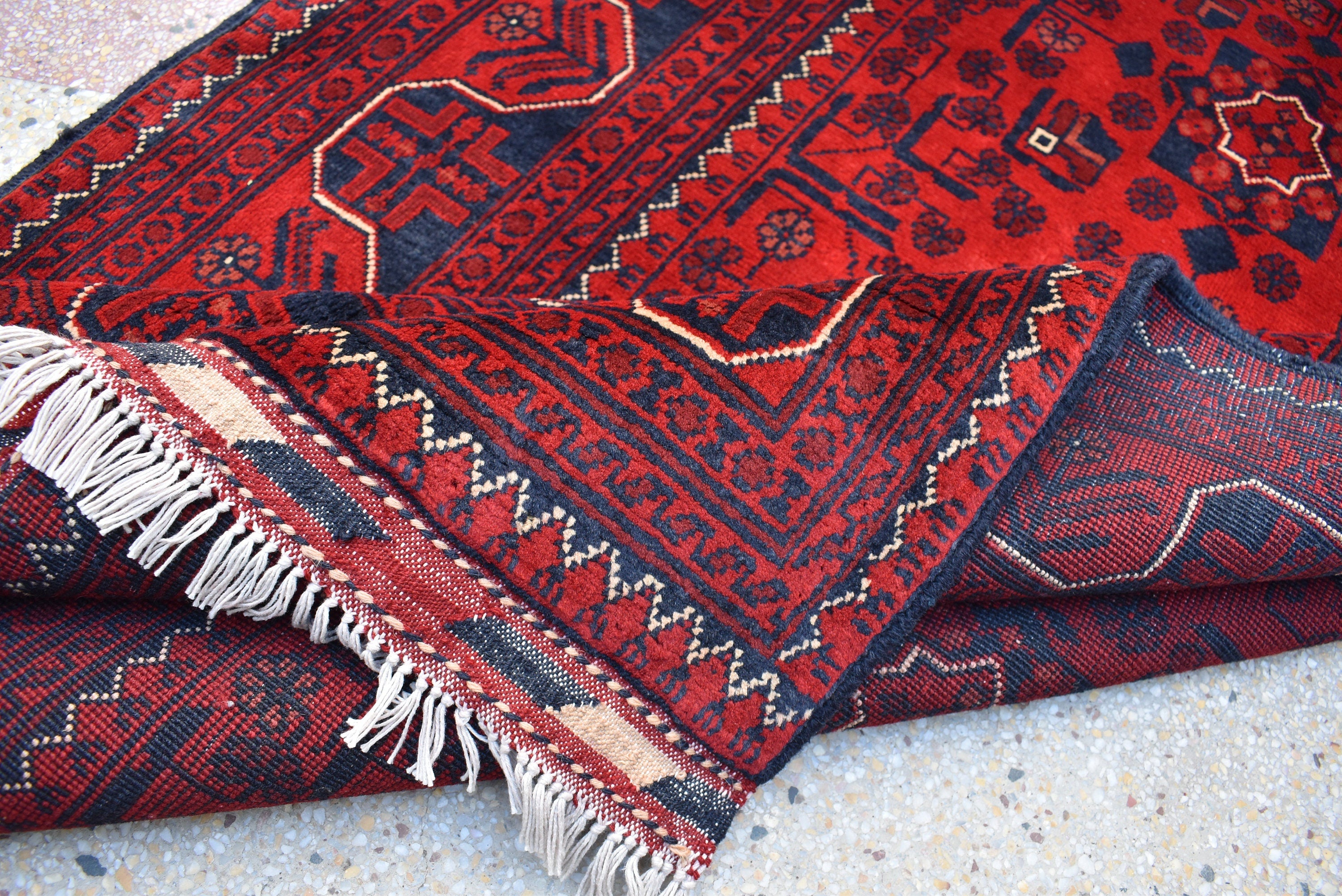3x5 Bokhara Rug Turkmen 100% Wool Afghan Veg dyes Handmade Oriental Pattern Turkmen Rug, Rugs For Living Room-Bedroom Rug