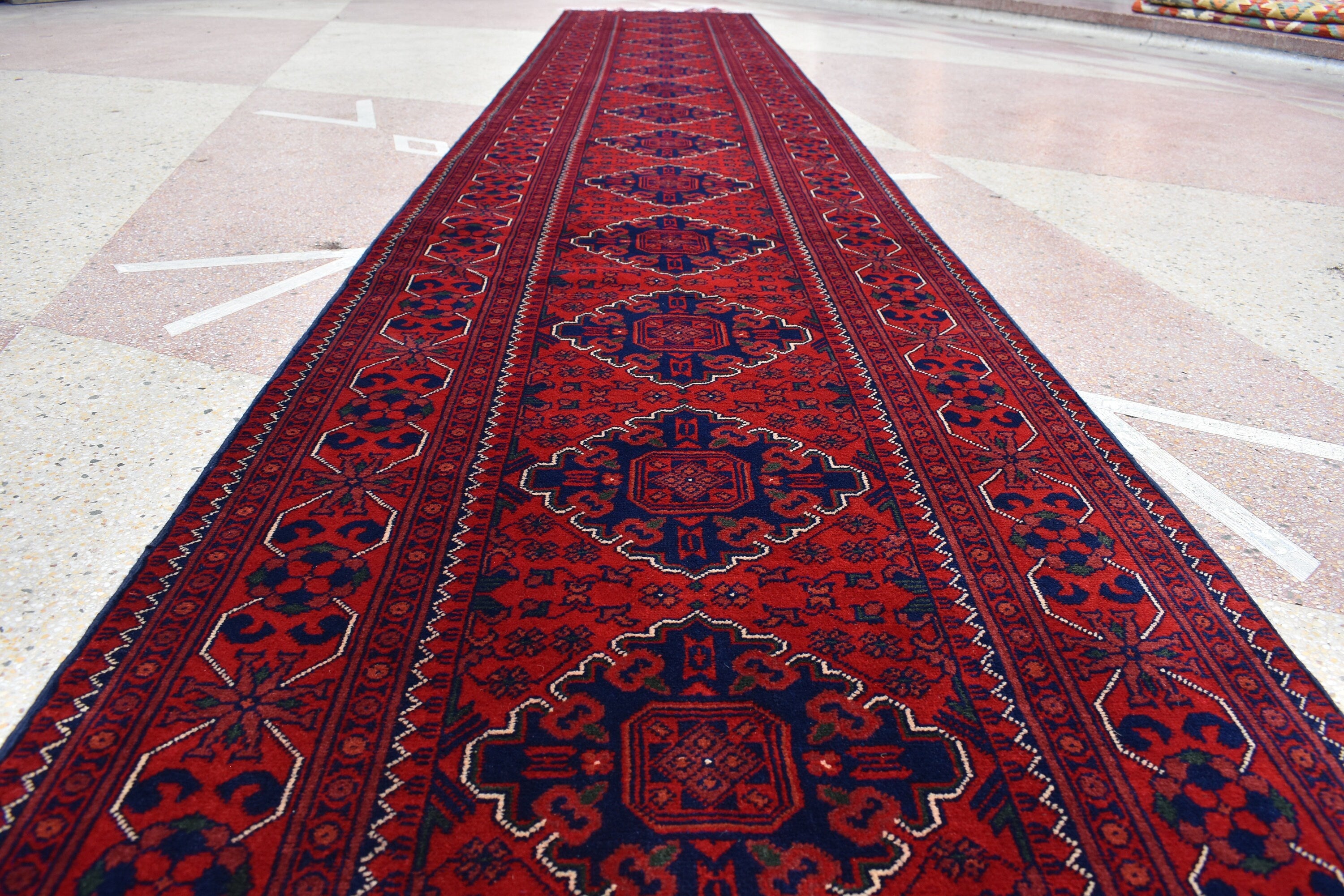 23.0 x 2.9 Ft Long Runner Best Quality Turkmen Khamiyab Khal Mohammadi Bokhara Runner Afghan Handmade Wool Oriental Hallway runner