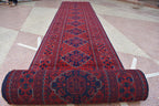 23.0 x 2.9 Ft Long Runner Best Quality Turkmen Khamiyab Khal Mohammadi Bokhara Runner Afghan Handmade Wool Oriental Hallway runner