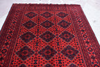 8x5 Bokhara Rug Turkmen 100% Wool Afghan Veg Dyes Handmade Bukhara Pattern Area Rug Turkmen Oriental Rug, Living Room Rug 7.11x5.7 Ft