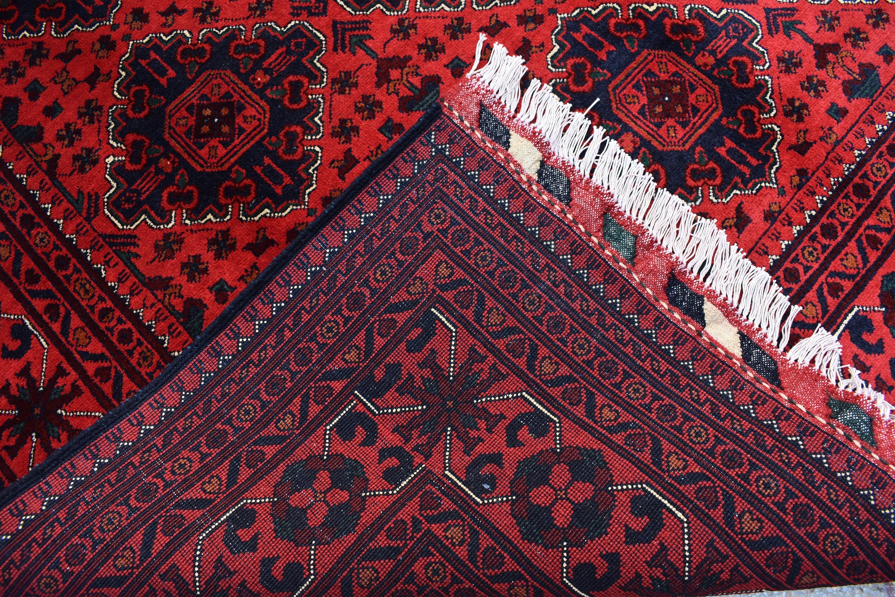 8x5 Bokhara Rug Turkmen 100% Wool Afghan Veg Dyes Handmade Bukhara Pattern Area Rug Turkmen Oriental Rug, Living Room Rug 7.11x5.7 Ft