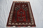 4.2 x 2.9 Vintage Prayer Rug Fine Quality Tribal Prayer Rug Oriental Turkmen Area Rug Handmade Wool Rug Muslim Prayer Carpet