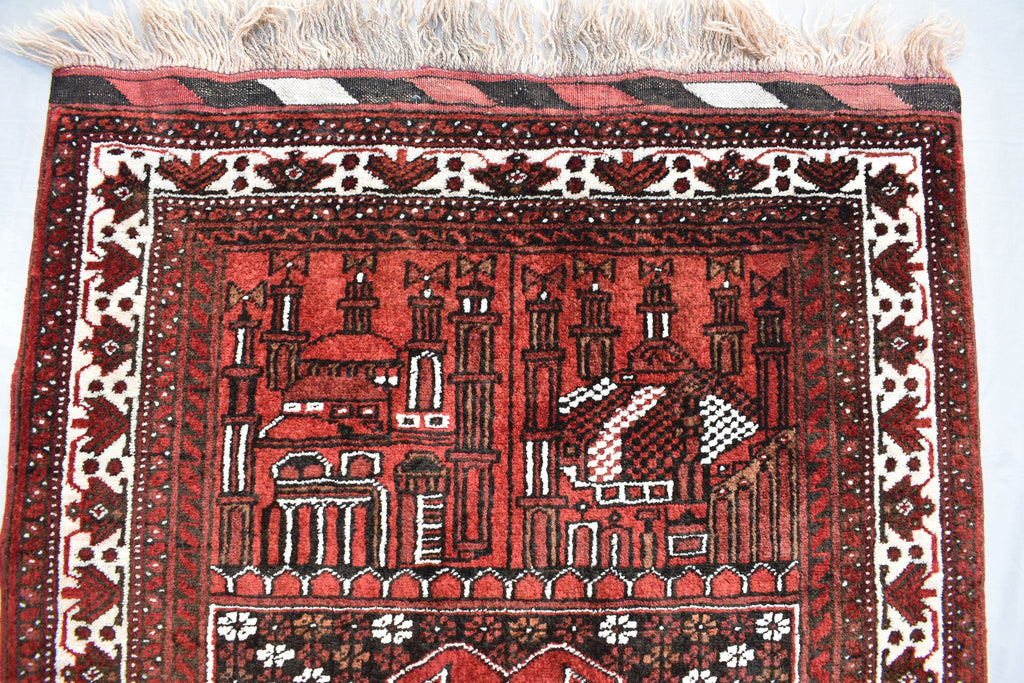 4.2 x 2.9 Vintage Prayer Rug Fine Quality Tribal Prayer Rug Oriental Turkmen Area Rug Handmade Wool Rug Muslim Prayer Carpet