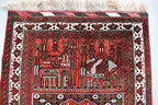 4.2 x 2.9 Vintage Prayer Rug Fine Quality Tribal Prayer Rug Oriental Turkmen Area Rug Handmade Wool Rug Muslim Prayer Carpet