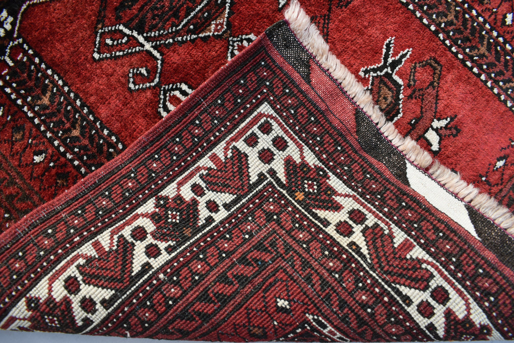 4.2 x 2.9 Vintage Prayer Rug Fine Quality Tribal Prayer Rug Oriental Turkmen Area Rug Handmade Wool Rug Muslim Prayer Carpet