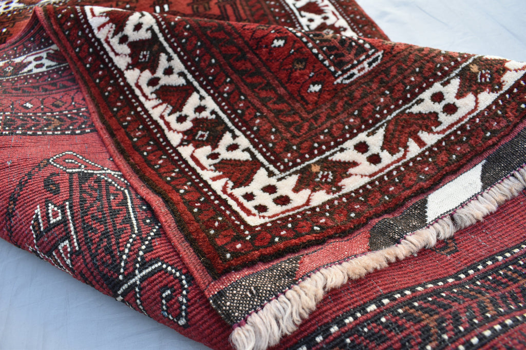 4.2 x 2.9 Vintage Prayer Rug Fine Quality Tribal Prayer Rug Oriental Turkmen Area Rug Handmade Wool Rug Muslim Prayer Carpet