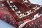 4.2 x 2.9 Vintage Prayer Rug Fine Quality Tribal Prayer Rug Oriental Turkmen Area Rug Handmade Wool Rug Muslim Prayer Carpet