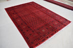 Afghan Bukhara Mowri rug 9.8 x 6.6 Ft High Quality Turkmen Handmade Tekke Ersari rug Vintage Rug In Excellent Condition Oriental Afghan Rug
