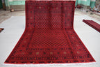 Afghan Bukhara Mowri rug 9.8 x 6.6 Ft High Quality Turkmen Handmade Tekke Ersari rug Vintage Rug In Excellent Condition Oriental Afghan Rug