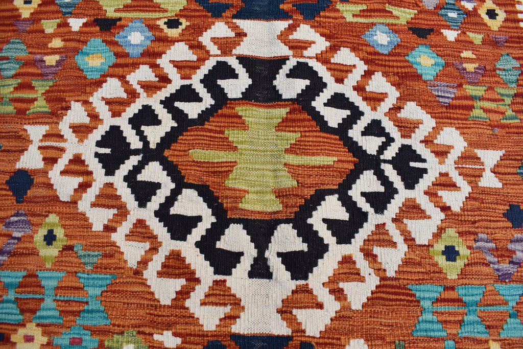 Kilim Area Rug 6x8Ft, Authentic Turkish Style Geometric Kilim Veg dyes Wool Rugs For Living room/ bedroom rug/ Baho Home Decor Rug