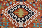 Kilim Area Rug 6x8Ft, Authentic Turkish Style Geometric Kilim Veg dyes Wool Rugs For Living room/ bedroom rug/ Baho Home Decor Rug
