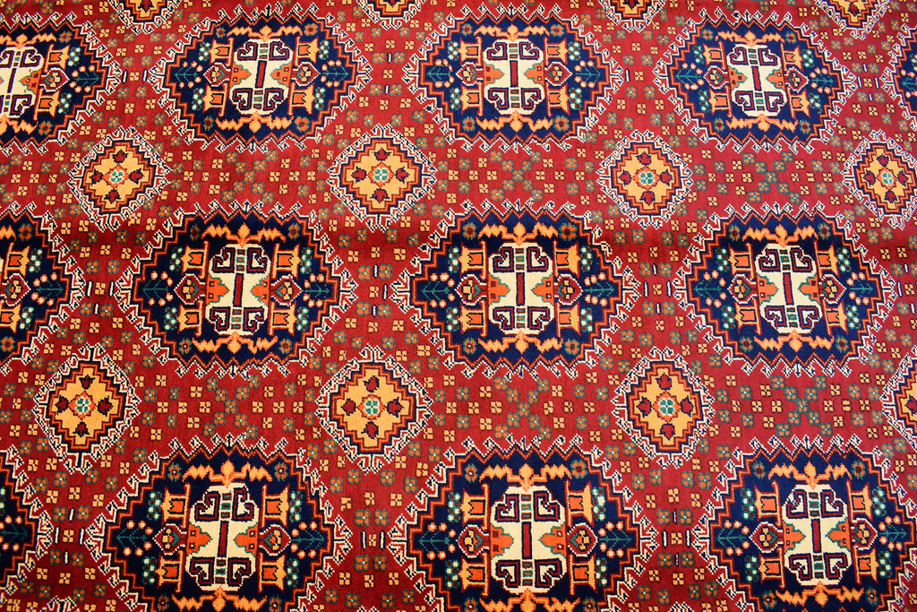 9.10 x 6.6 Ft Afghan Turkmen rug 100% Soft Wool Rug Samarqand Handmade Oriental Living room rug