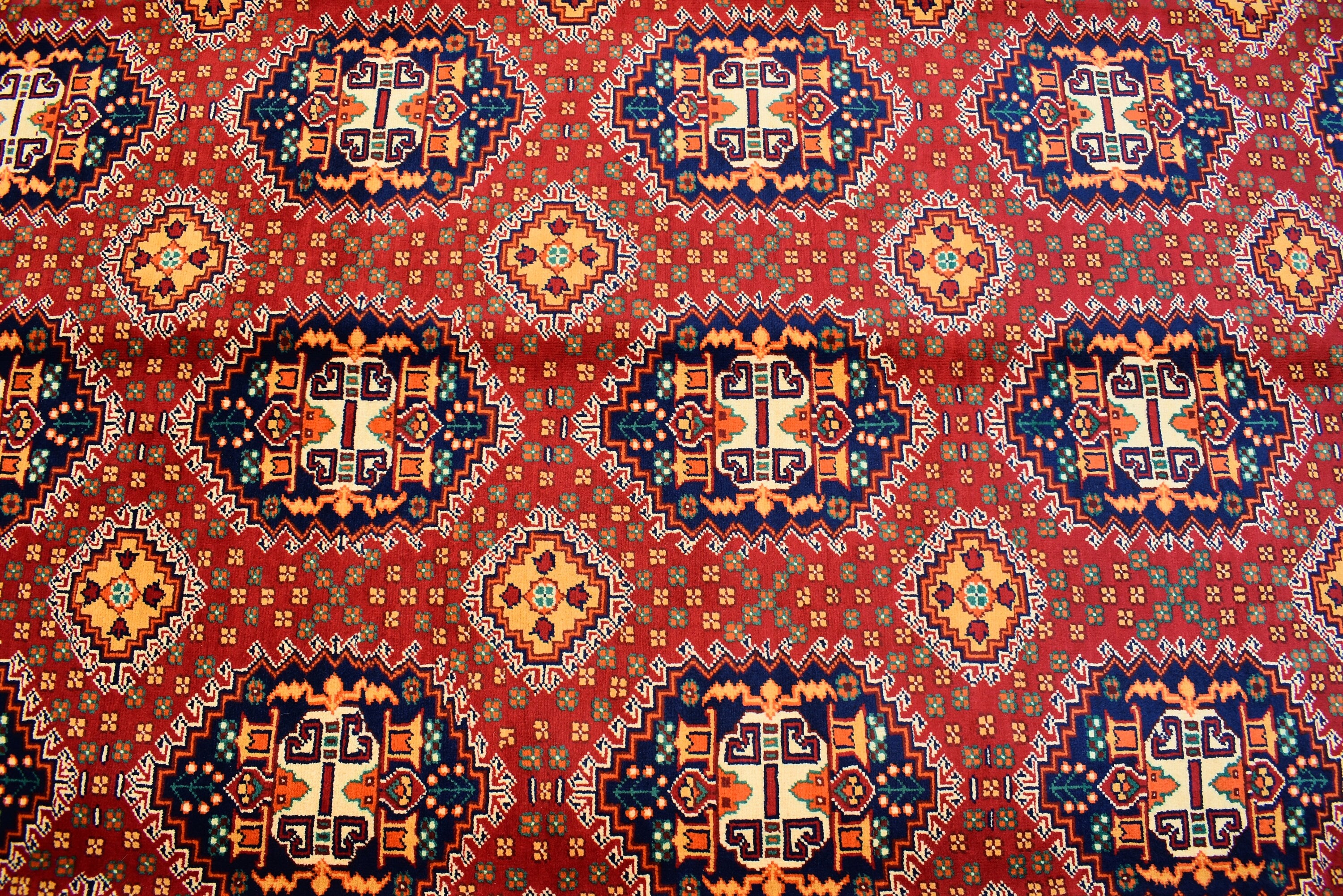 9.10 x 6.6 Ft Afghan Turkmen rug 100% Soft Wool Rug Samarqand Handmade Oriental Living room rug