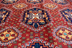 9.10 x 6.6 Ft Afghan Turkmen rug 100% Soft Wool Rug Samarqand Handmade Oriental Living room rug
