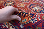 9.10 x 6.6 Ft Afghan Turkmen rug 100% Soft Wool Rug Samarqand Handmade Oriental Living room rug