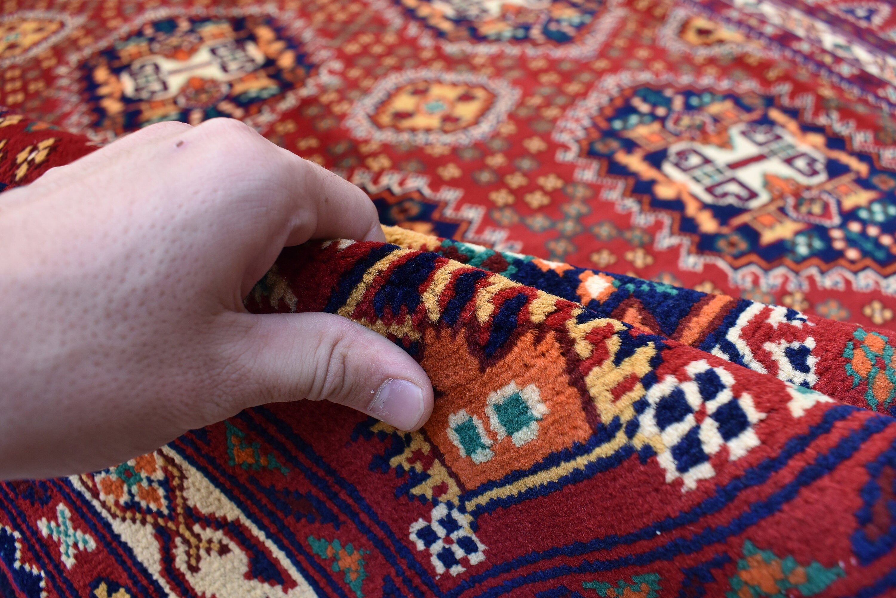 9.10 x 6.6 Ft Afghan Turkmen rug 100% Soft Wool Rug Samarqand Handmade Oriental Living room rug