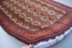 7x10 Handmade Large Maranus Afghan Rug–Orange & Bronze Tribal Design, Premium Wool, Oversized Floor Carpet, Boho Chic Home Decor 6.6x10.2 ft