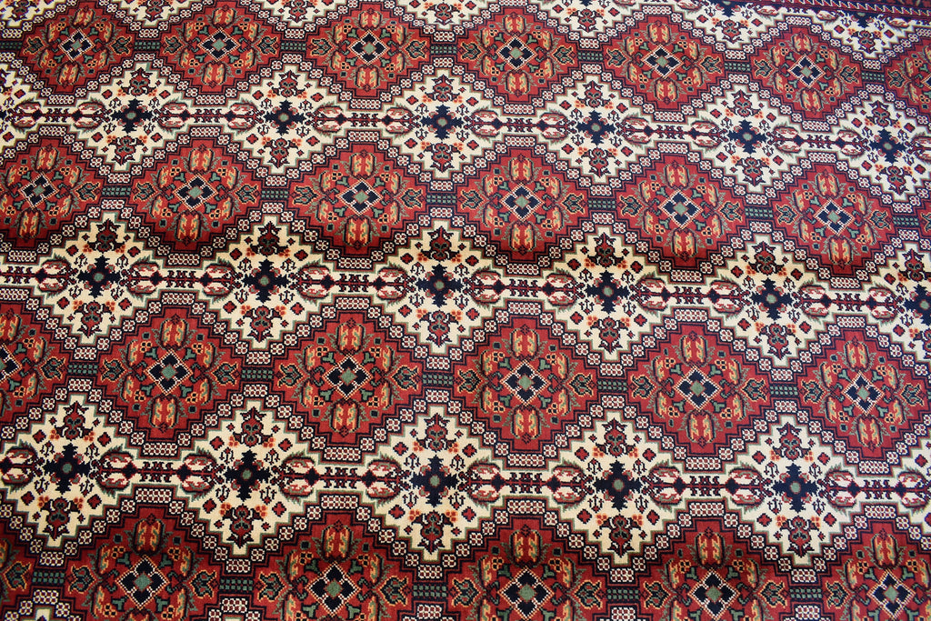 7x10 Handmade Large Maranus Afghan Rug–Orange & Bronze Tribal Design, Premium Wool, Oversized Floor Carpet, Boho Chic Home Decor 6.6x10.2 ft