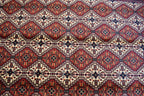 7x10 Handmade Large Maranus Afghan Rug–Orange & Bronze Tribal Design, Premium Wool, Oversized Floor Carpet, Boho Chic Home Decor 6.6x10.2 ft