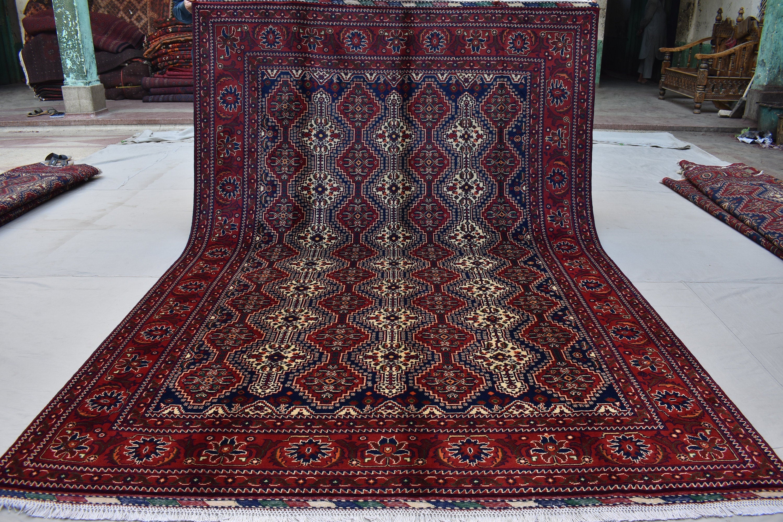 10x7 Exquisite Maranus Rug – Handmade Afghan Beauty – Perfect for Large Spaces, Living Rooms – Luxurious Wool, Free Shipping 9.8x6.8 ft