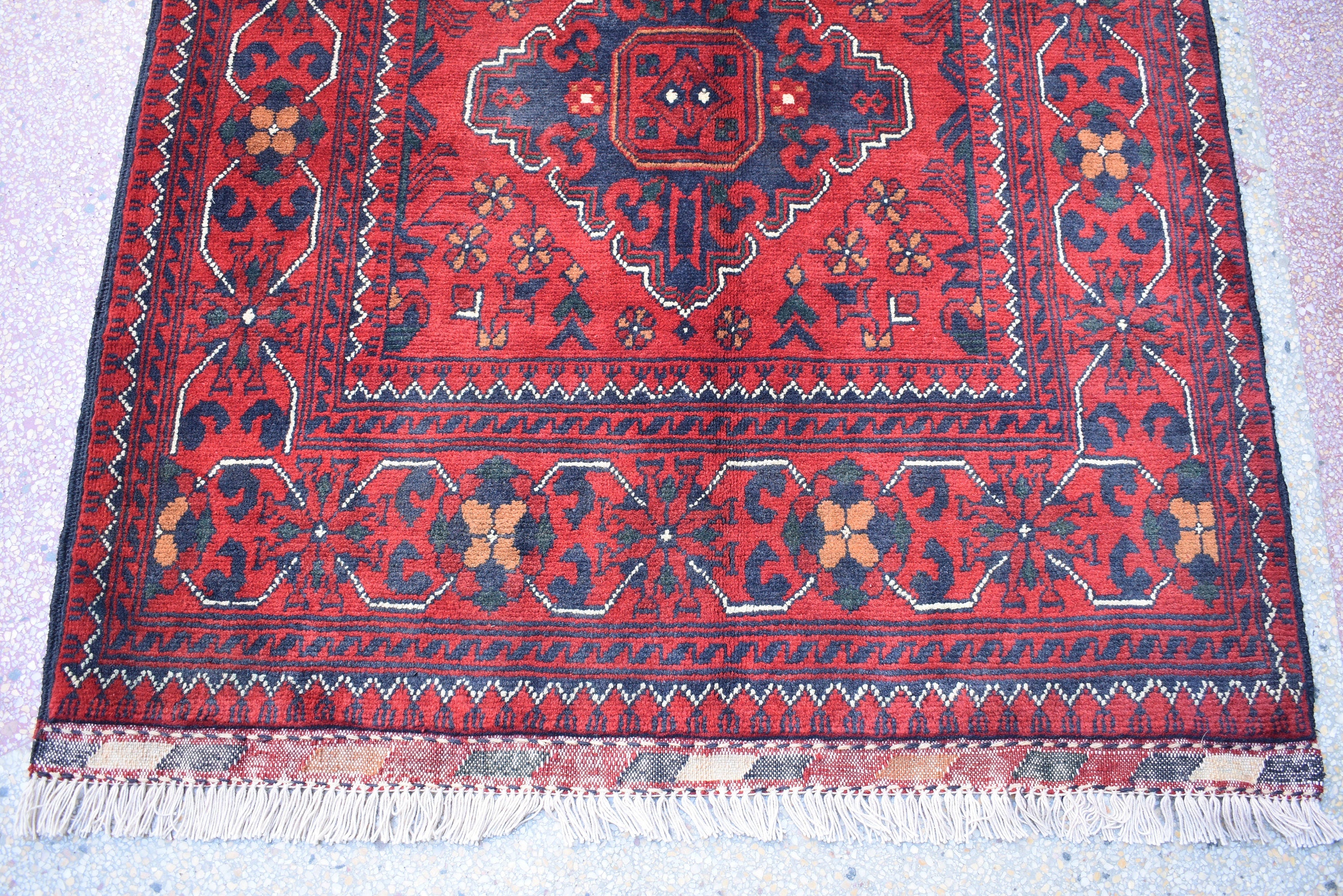 7.3x2.9 Handmade Runner Rug Afghan Runner Turkmen Bokhara Runner Tribal Rug Hallway Runner Red Runner Rug 100% Wool Runner
