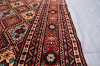 Ft 12.10 x 9.9 Large Handmade Rug Large Afghan Turkmen Tribal Yalama Gol Bokhara Pattern Wool Veg dye, Large Oriental Afghan