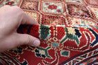 Ft 12.10 x 9.9 Large Handmade Rug Large Afghan Turkmen Tribal Yalama Gol Bokhara Pattern Wool Veg dye, Large Oriental Afghan