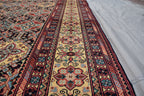 13.2 x 9.11 Ft Large Area Rug Afghan Handmade High Pile RugTukroman Multi Color Silky Soft Wool Rug Oriental Bokhara Ersari Rug For Bedroom