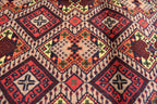 Large Afghan Wool Rug – Handmade Turkmen Wool Carpet |Bokhara Pattern Oriental Rug | Vegetable Dyed Tribal Area Rug, Living Room Rug 10x13ft