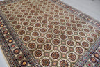 11.6 x 8.3 Ft Tribal Area Rug Fine Quality Afghan Hand Knotted Beige Wool Rug High Pile Soft Rug Oriental Rug Living Room Rug Bedroom Rug,