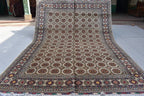 11.6 x 8.3 Ft Tribal Area Rug Fine Quality Afghan Hand Knotted Beige Wool Rug High Pile Soft Rug Oriental Rug Living Room Rug Bedroom Rug,