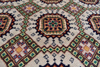11.6 x 8.3 Ft Tribal Area Rug Fine Quality Afghan Hand Knotted Beige Wool Rug High Pile Soft Rug Oriental Rug Living Room Rug Bedroom Rug,