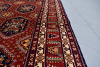 11.9 x 8.5 Ft Top Quality Large Handmade Rug Large Afghan Rug Turkmen Bukhara Rug Samarqant rug Living Room Area Rug Oriental Rug