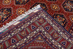 11.9 x 8.5 Ft Top Quality Large Handmade Rug Large Afghan Rug Turkmen Bukhara Rug Samarqant rug Living Room Area Rug Oriental Rug