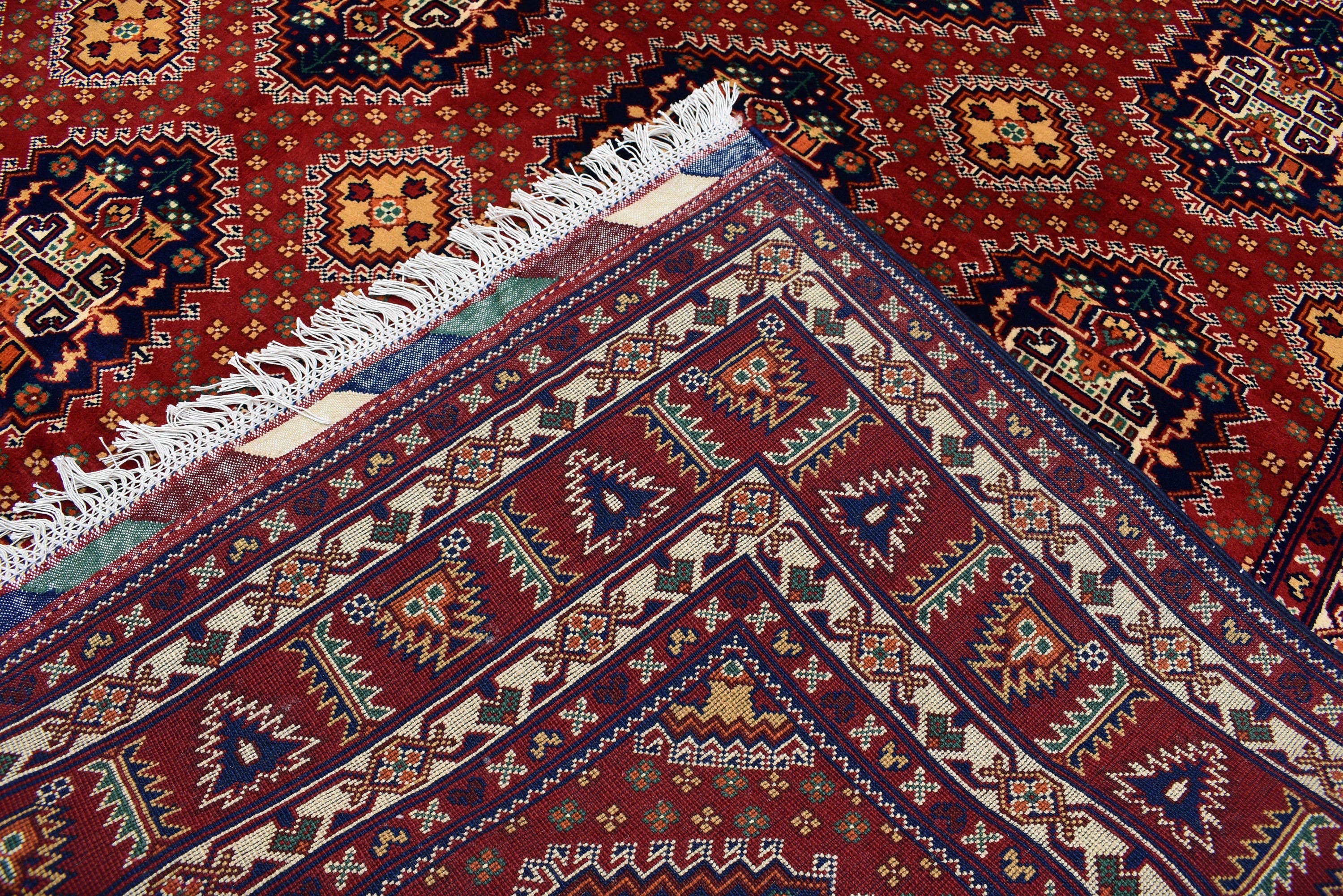 11.9 x 8.5 Ft Top Quality Large Handmade Rug Large Afghan Rug Turkmen Bukhara Rug Samarqant rug Living Room Area Rug Oriental Rug