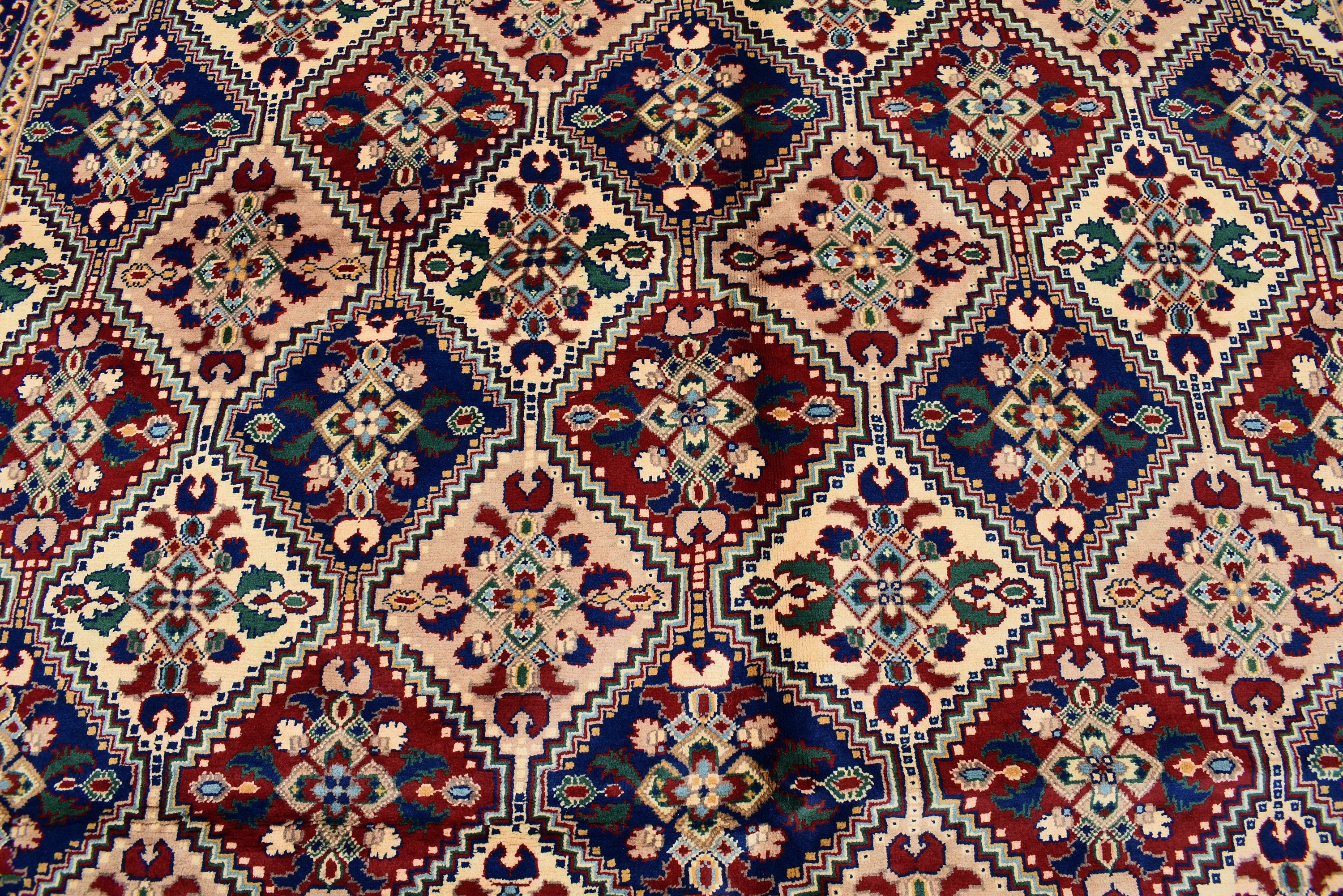 8x12Ft Large Afghan Handwoven Rug, Turkmen Wool Area Rug, Vegetable Dyed Multi Color Beautiful Rug, Rug for Living Room, Bedroom Rug 364x254