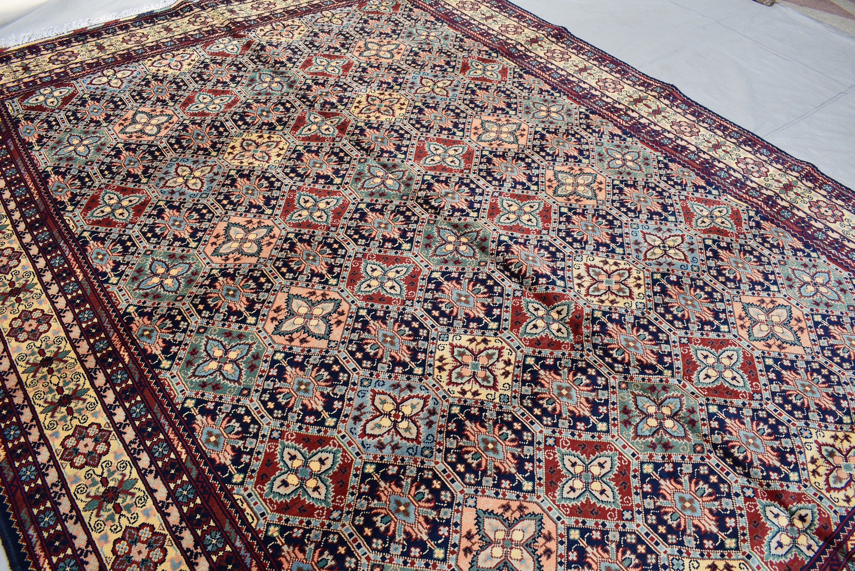 8x11 Large Area Rug Afghan Handmade Maranus Rug, Multicolor Soft Oriental Bohemian Rug, Rug for Living Room, Dining Room Rug 8.4x11.4 ft