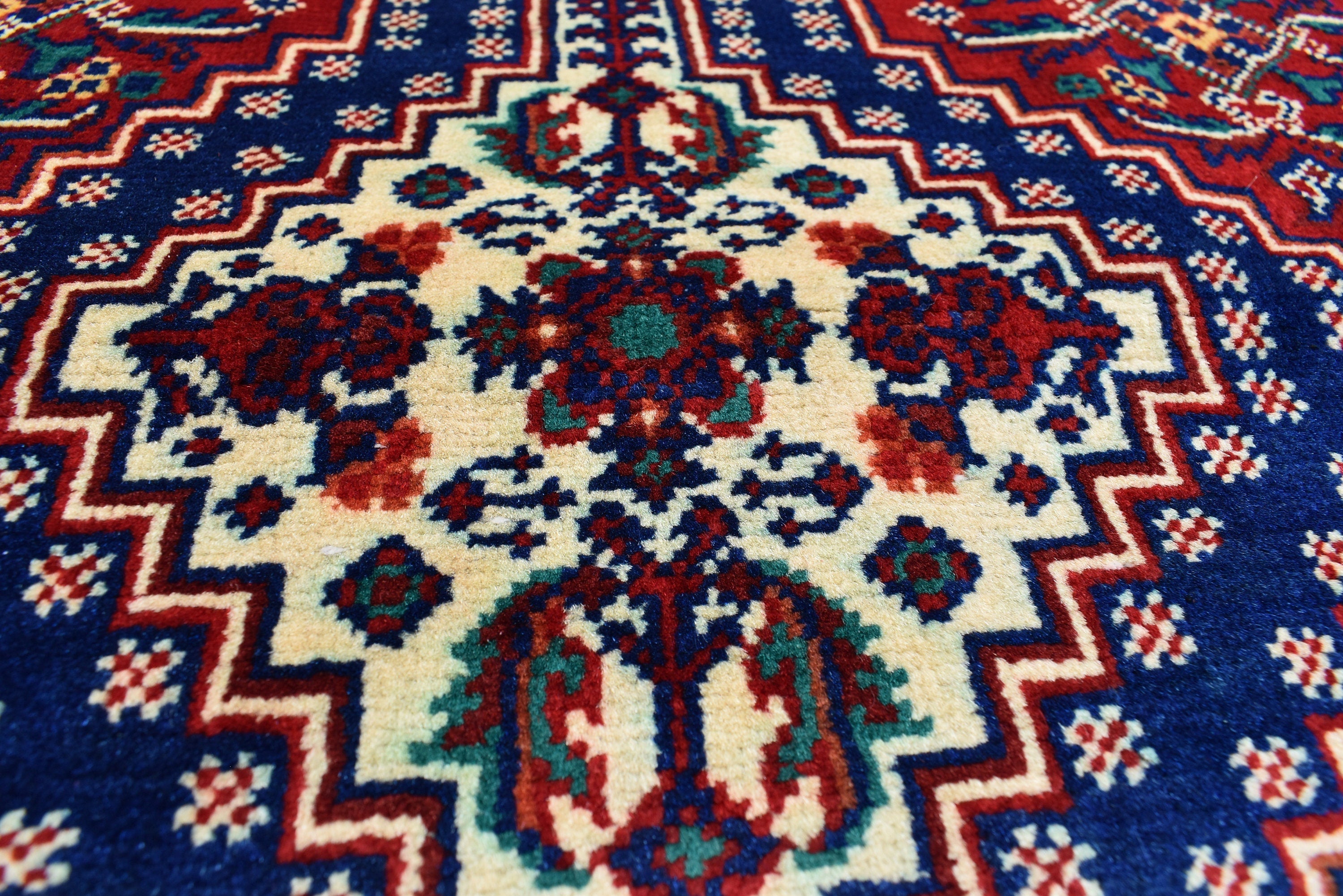 8x12 Authentic Bukhara Rug -Handwoven Central Asian Masterpiece for Your Home, Boho Home Decor, Rug for Living Room, Dining Room 11.9x8.2 ft