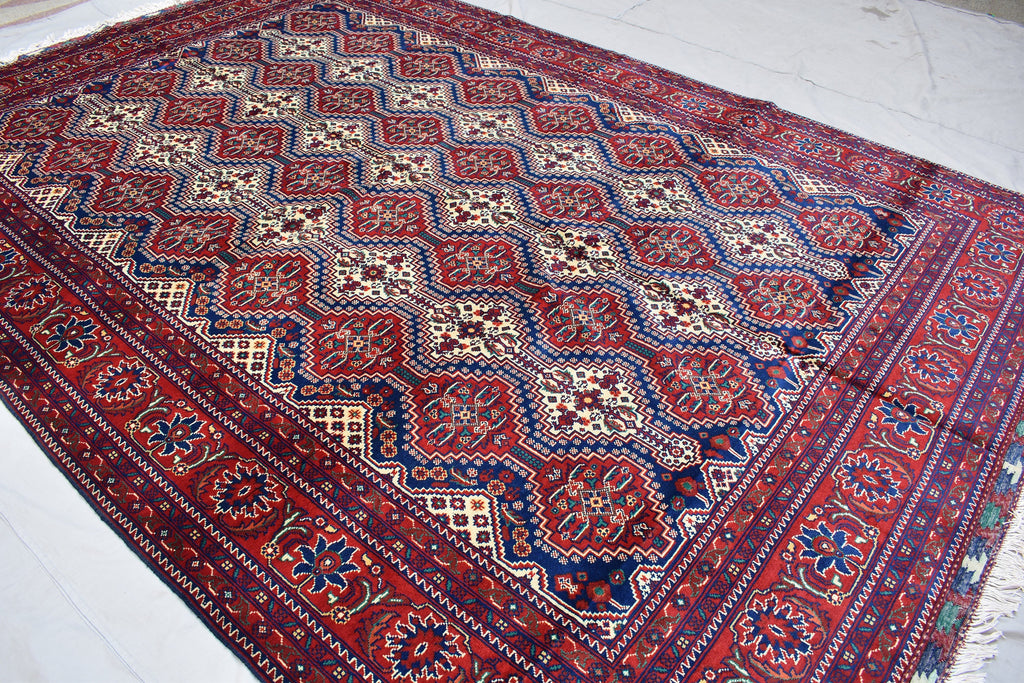 8x12 Authentic Bukhara Rug -Handwoven Central Asian Masterpiece for Your Home, Boho Home Decor, Rug for Living Room, Dining Room 11.9x8.2 ft
