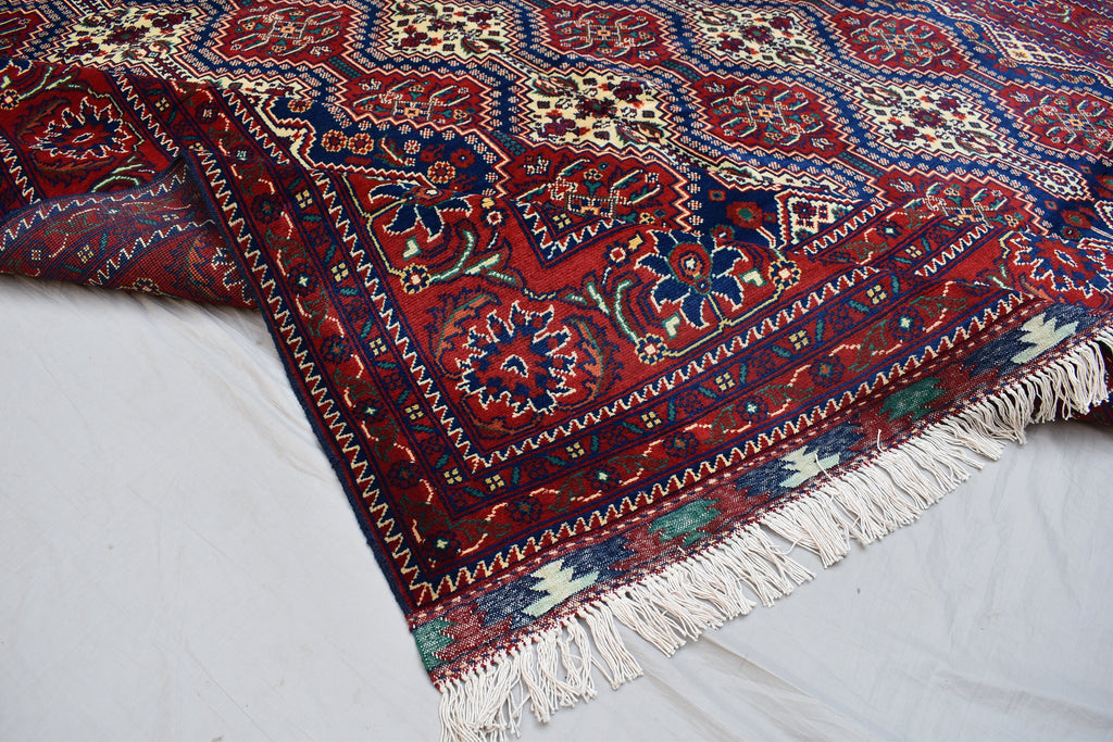 8x12 Authentic Bukhara Rug -Handwoven Central Asian Masterpiece for Your Home, Boho Home Decor, Rug for Living Room, Dining Room 11.9x8.2 ft