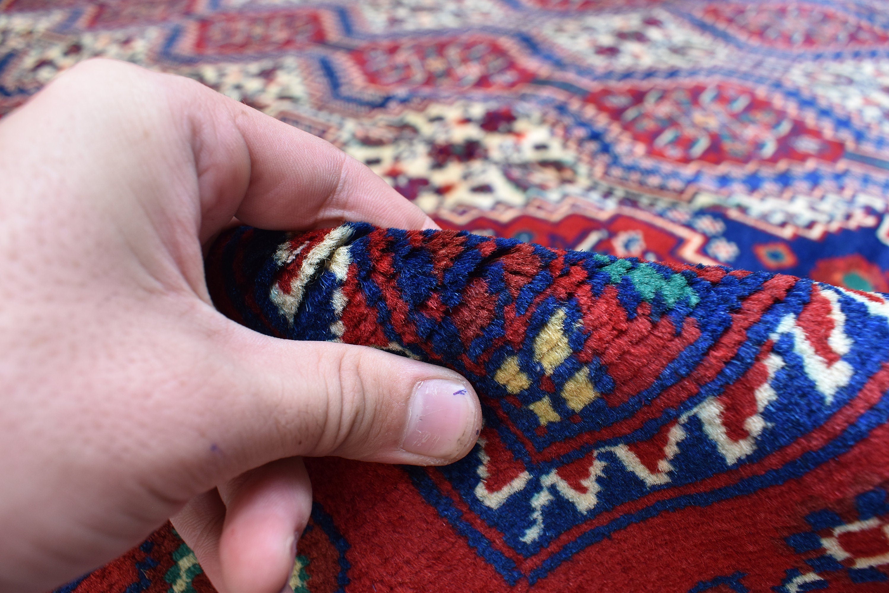 8x12 Authentic Bukhara Rug -Handwoven Central Asian Masterpiece for Your Home, Boho Home Decor, Rug for Living Room, Dining Room 11.9x8.2 ft
