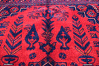 8x11 Top Quality Rug-Top Quality Handwoven Oriental Rug for Elegant Interiors,Rug for Living Room, Dining room Rug, Rich Red and Blue Rug