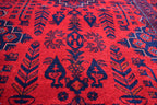 8x11 Top Quality Rug-Top Quality Handwoven Oriental Rug for Elegant Interiors,Rug for Living Room, Dining room Rug, Rich Red and Blue Rug