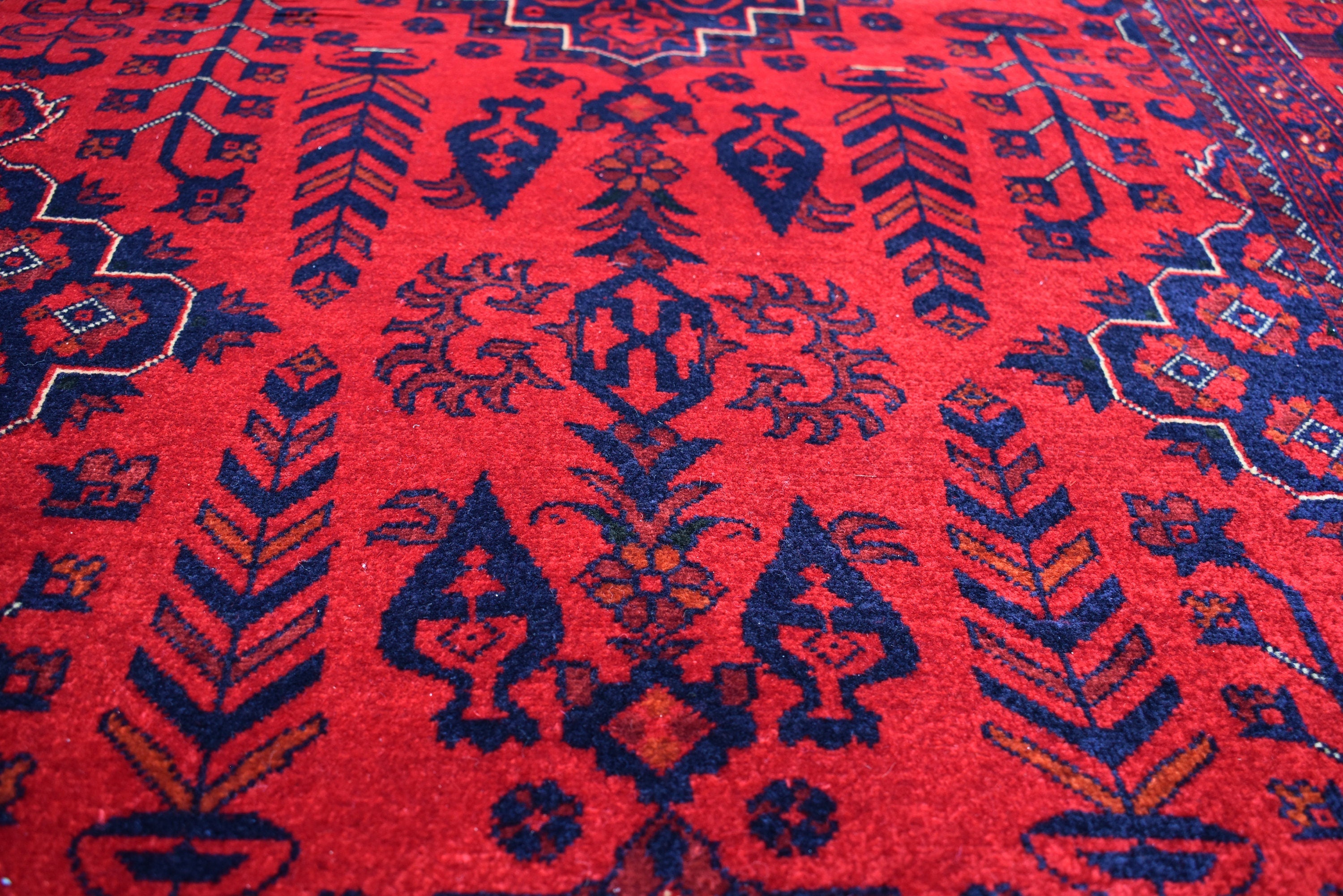 8x11 Top Quality Rug-Top Quality Handwoven Oriental Rug for Elegant Interiors,Rug for Living Room, Dining room Rug, Rich Red and Blue Rug