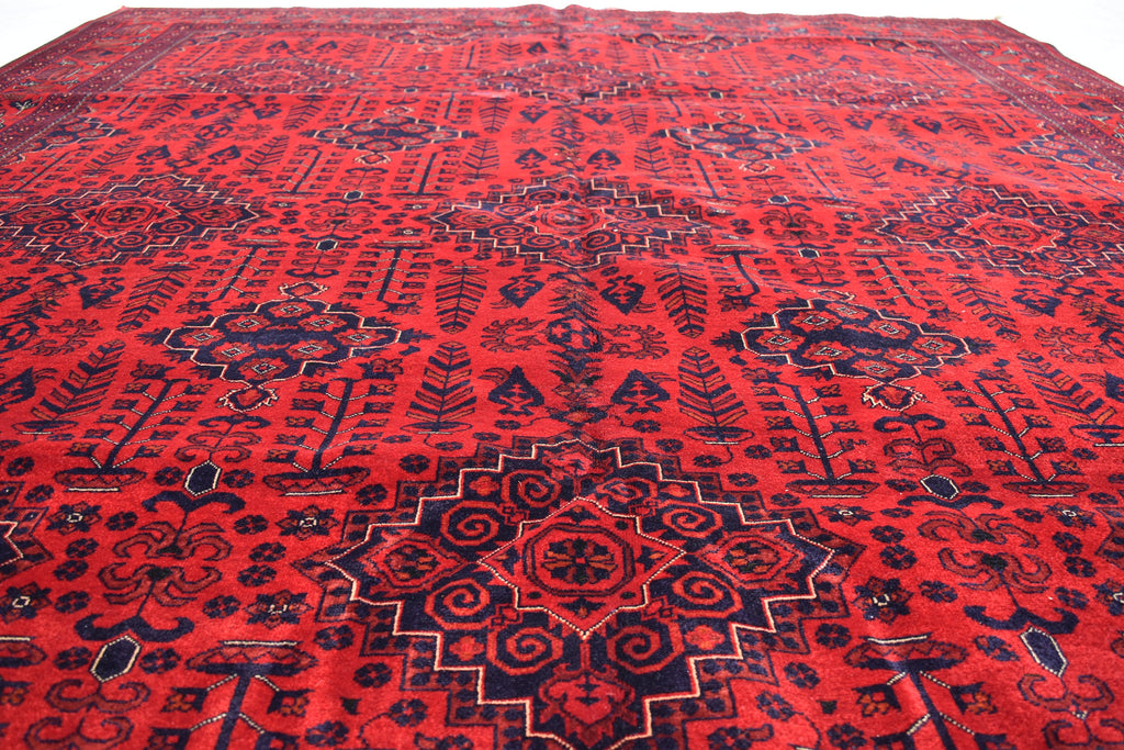8x11 Top Quality Rug-Top Quality Handwoven Oriental Rug for Elegant Interiors,Rug for Living Room, Dining room Rug, Rich Red and Blue Rug