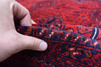 8x11 Top Quality Rug-Top Quality Handwoven Oriental Rug for Elegant Interiors,Rug for Living Room, Dining room Rug, Rich Red and Blue Rug