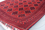 11.8x8.1 Ft Large Area Rug Bokhara Rug Sale Price Turkmen 100% Wool Afghan Veg Dyes Handmade Bukhara Pattern Area Rug Turkmen Oriental Rug