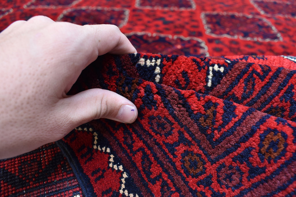 11.8x8.1 Ft Large Area Rug Bokhara Rug Sale Price Turkmen 100% Wool Afghan Veg Dyes Handmade Bukhara Pattern Area Rug Turkmen Oriental Rug