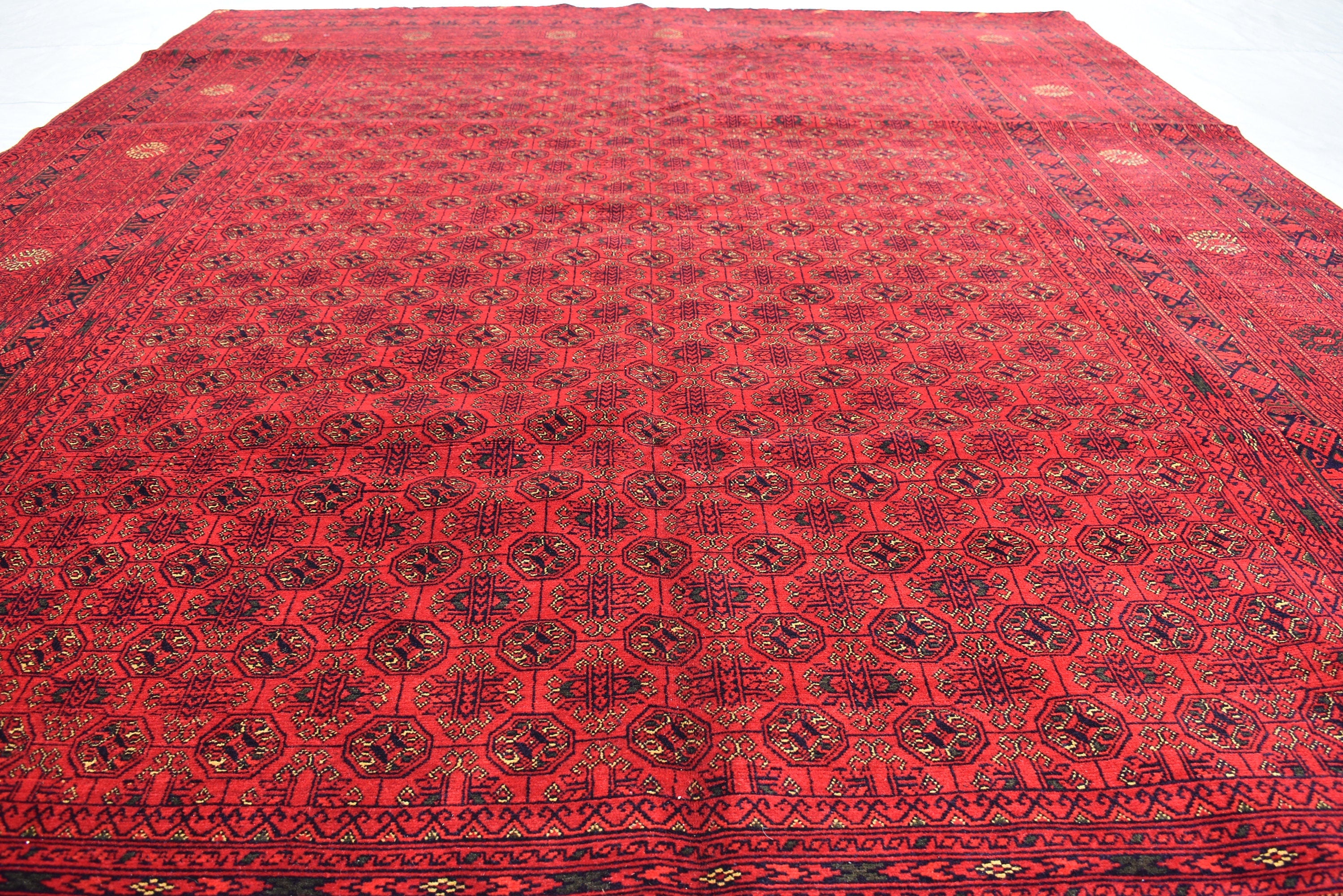 8x12Ft Large Area Rug, Afghan Tribal Handwoven Shirin Takab Rug, Turkmen Wool Area Rug, Rug for living room, Wedding gift for newly weds