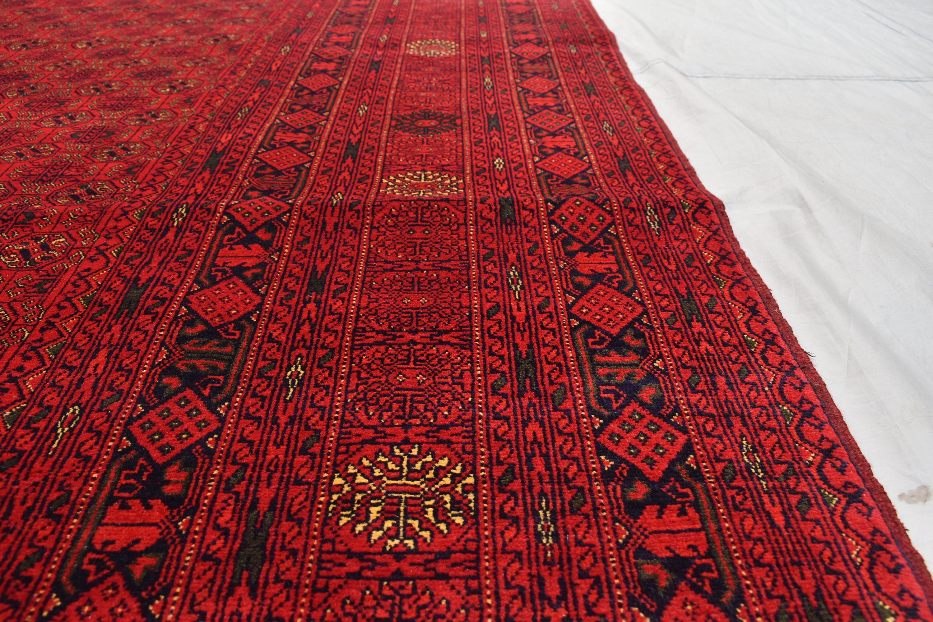 8x12Ft Large Area Rug, Afghan Tribal Handwoven Shirin Takab Rug, Turkmen Wool Area Rug, Rug for living room, Wedding gift for newly weds